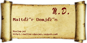 Maltár Demjén névjegykártya